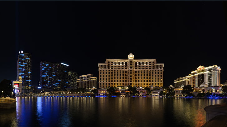 Hotel And Casin Bellagio Panorama Las Vegas Nevada North America Desktop Wallpaper Hd For Windows 5200×2925, HD wallpaper