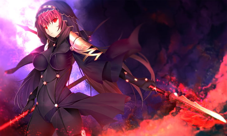 female Lancer anime, Fate Series, Fate/Grand Order, Scathach (Fate/Grand Order), HD wallpaper