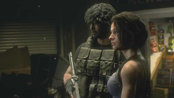 Jill Valentine, Carlos Oliveira, Resident Evil, Resident Evil 3 Remake, HD wallpaper