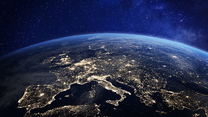 HD wallpaper: Earth, From Space, Europe | Wallpaper Flare
