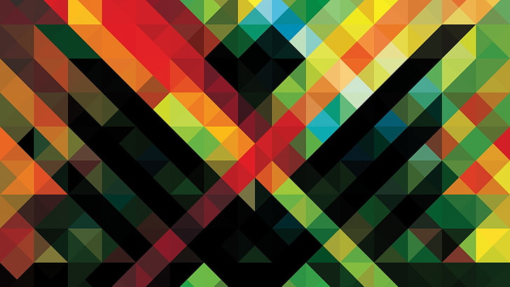 multicolored illustration, abstract, pattern, artwork, colorful, HD wallpaper