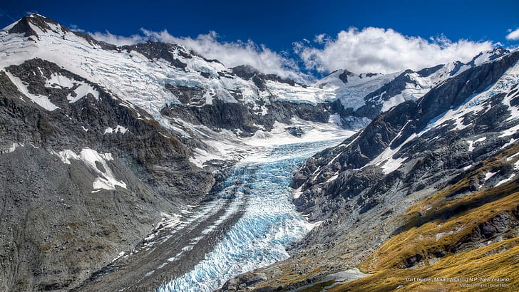 Dart Glacier, Mount Aspiring N.P., New Zealand, Oceania, HD wallpaper