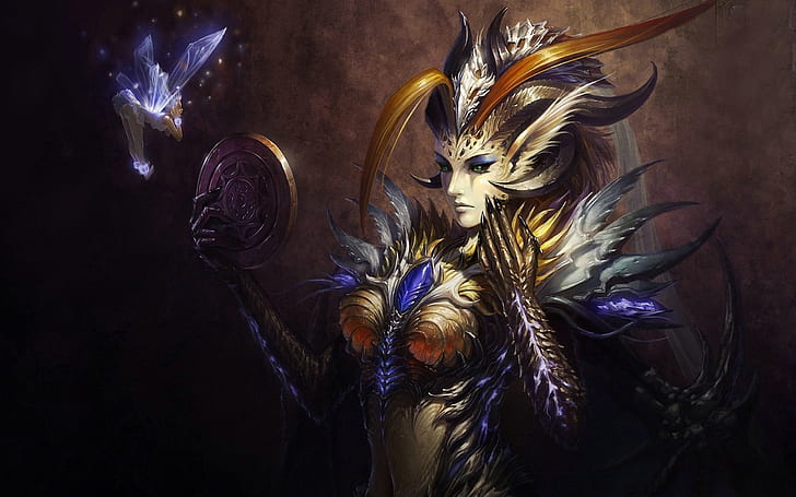 League-of-Angels-fantasy-girl-demon horns-video-game-Desktop Wallpaper Backgrounds-2560×1600, HD wallpaper