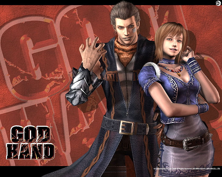 God Hand wallpaper, Video Game, God Hand (Video Game), two people, HD wallpaper