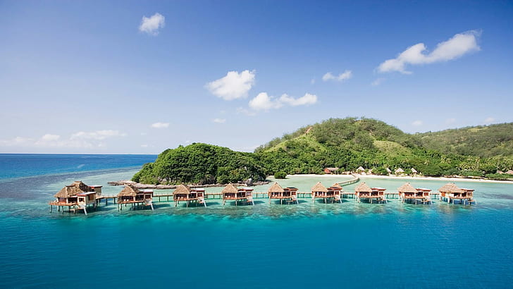 Mamanuca Islands Of The Fiji Volcanic Archipelago Lying West Of Nadi And The South Of Yasawa Islands Panorama Bungalows Resort Pacific Ocean