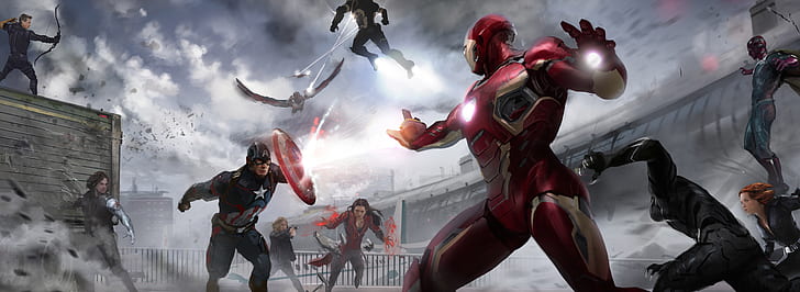 Captain America, Captain America: Civil War, Black Panther (Marvel Comics), HD wallpaper