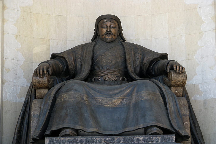 Genghis Khan, history, statue, Mongolia, Mongols, king, emperor, HD wallpaper