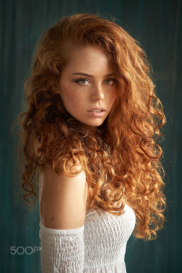 Hd Wallpaper Julia Yaroshenko Redhead Curly Hair Portrait Display