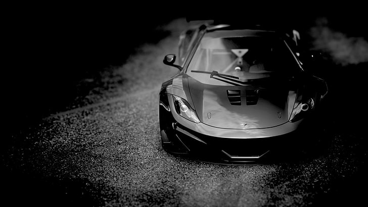 sports car, McLaren MP4-12C, black cars, motor vehicle, mode of transportation, HD wallpaper