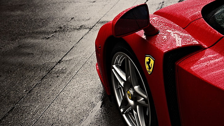 HD wallpaper: car, Ferrari, Enzo Ferrari, red cars, water drops, wet,  vehicle | Wallpaper Flare