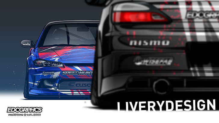 EDC Graphics, Nissan Silvia S15, render, Japanese cars, JDM HD wallpaper