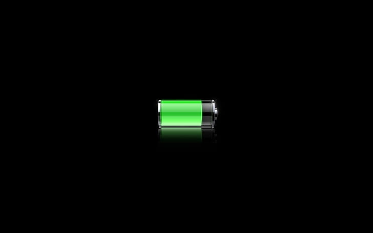 Battery, Black Background