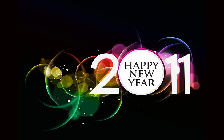 2011 Happy New Year, background, HD wallpaper