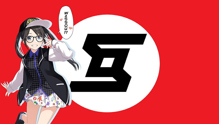 Warsow, first-person shooter, logo, anime girls, red, people