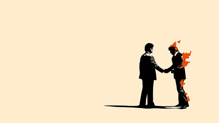 Pink Floyd, wish you were here, minimalism, simple background, HD wallpaper