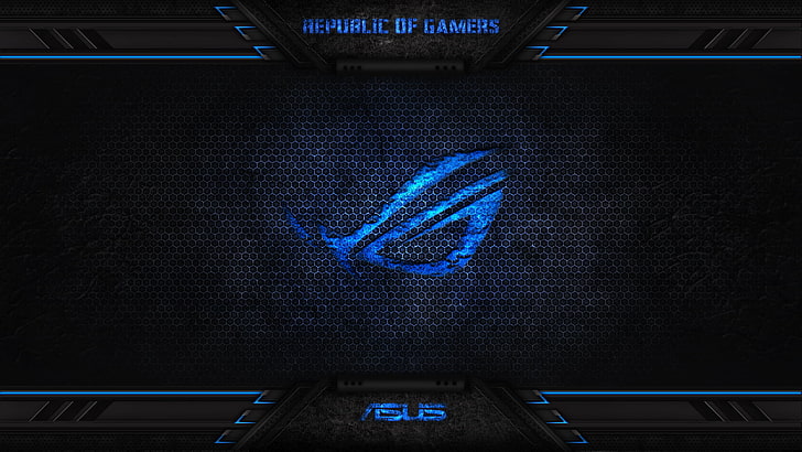 HD wallpaper: blue Asus Alienware poster, rog, republic, gamers, technology  | Wallpaper Flare