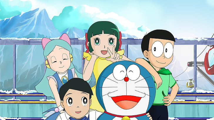 Doraemon and his friends, HD wallpaper