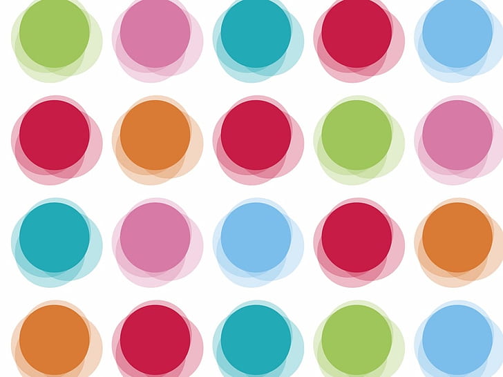 Art, Abstract, Polka Dot, Colofrul Balls,Blurred, White Background, multi colored dots background, HD wallpaper
