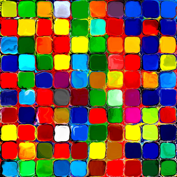 multicolored illustration, mosaic, tile, figure, colorful, watercolor