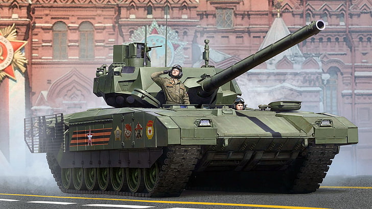 parade, red square, main battle tank, Armata, T-14, the draft of the new Russian main tank, HD wallpaper