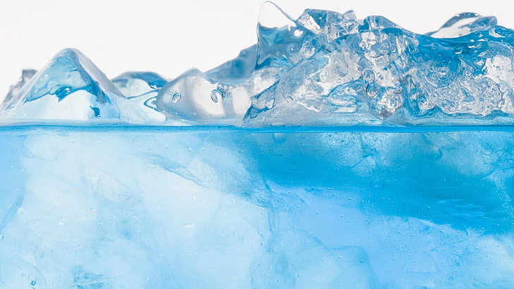 ice, water, bluish, cold temperature, blue, frozen, refreshment, HD wallpaper