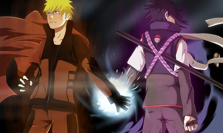 Hd Wallpaper Naruto And Sasuke Digital Wallpaper Sword War