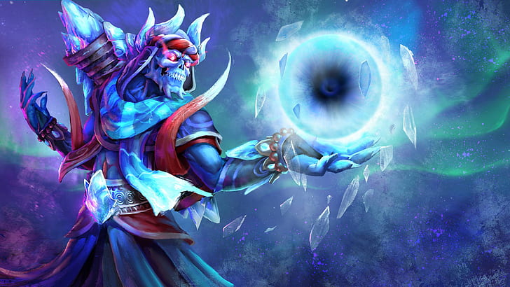 Video Game Dota 2 Heroes Caracters Lich Abilities Ice Armor Sacrifice Frost Blast Chain Frost Support Nuker Hd Wallpaper 2560×1440