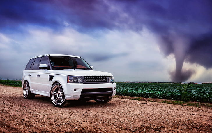 Land Rover, Range Rover, sport white SUV car, white land rover range rover