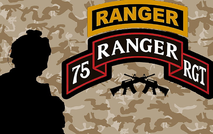 United States Army Rangers, military, communication, text, western script