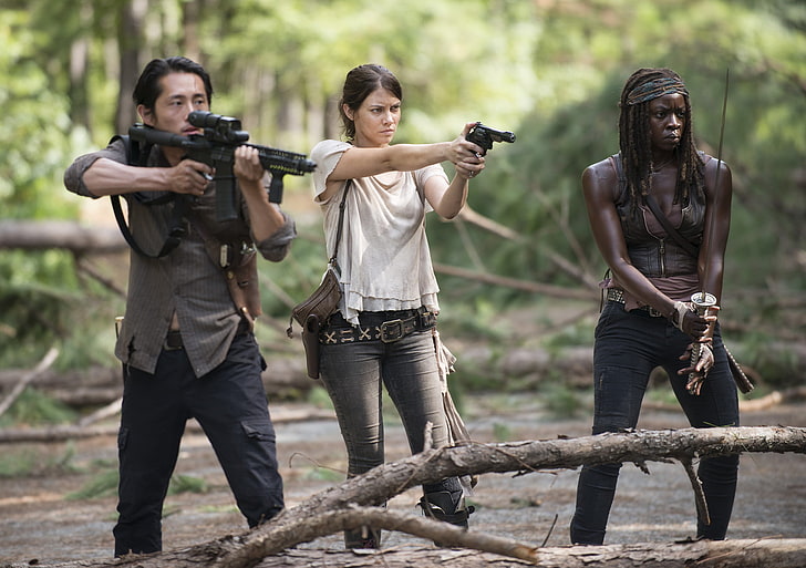 The Walking Dead movie still screenshot, Maggie, Steven Yeun, HD wallpaper