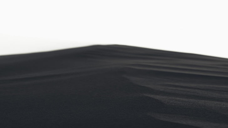 sand, monochrome, black sand, white, no people, environment