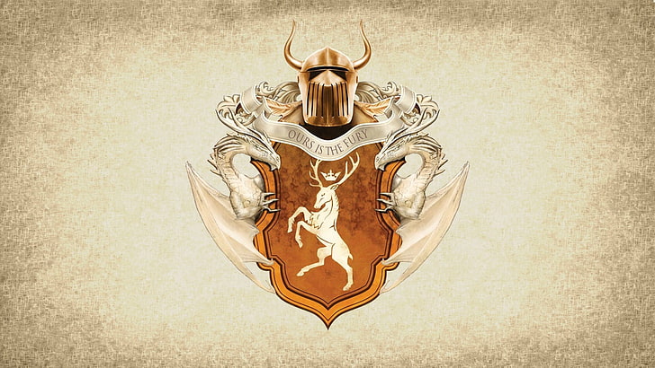 Ours if the Fury logo, Game of Thrones, artwork, paper, crest