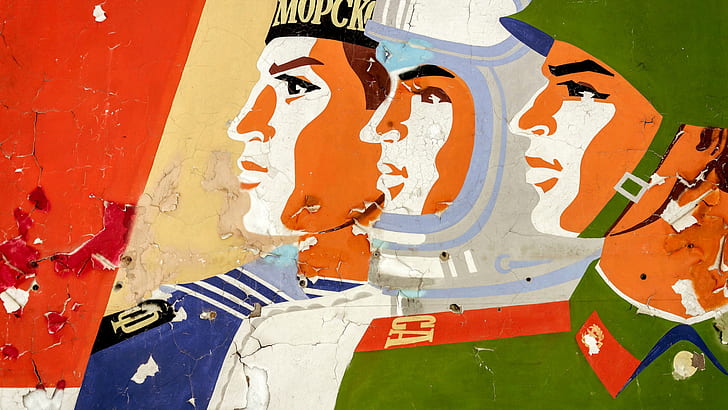 soldier, World War II, USSR, helmet, face, colorful, uniform, HD wallpaper