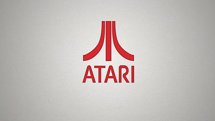 brands, minimalism, logo, Atari, computer, vintage, simple background