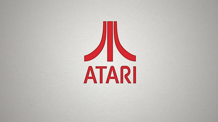 minimalism, logo, Atari, brands, vintage, computer, simple background, HD wallpaper