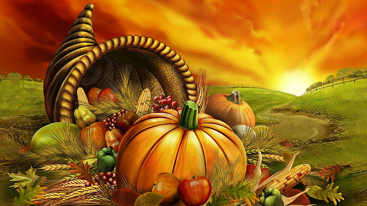Thanksgiving Day / Erntedankfest, orange, richness, halloween