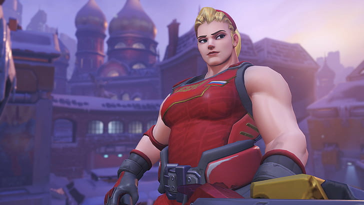Overwatch, Zarya (Overwatch), one person, place of worship, HD wallpaper