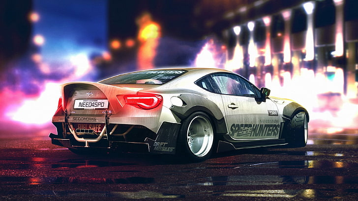 white Nissan coupe, car, Toyota, Need for Speed, Speedhunters