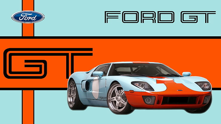 Ford Gt In Gulf Racing Livery, adyp, cars