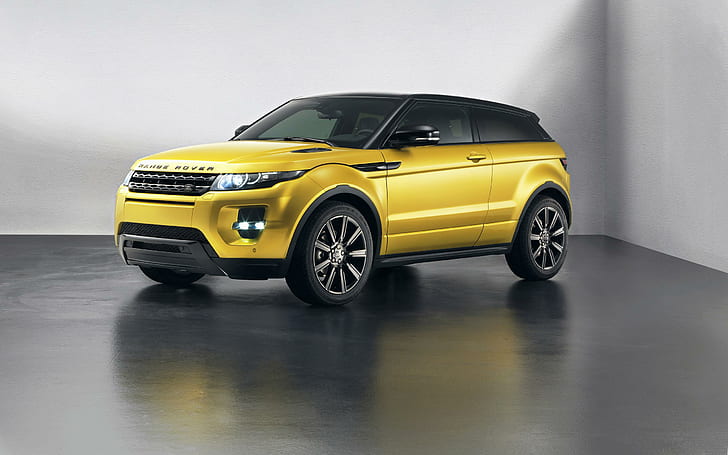 2013 Land Rover Range Rover Evoque Special Edition, yellow coupe, HD wallpaper