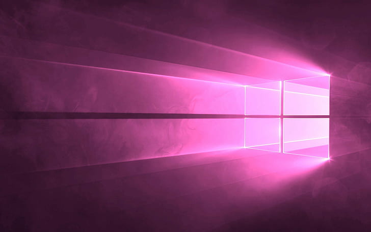 windows 10 microsoft windows operating systems logo, pink color HD wallpaper