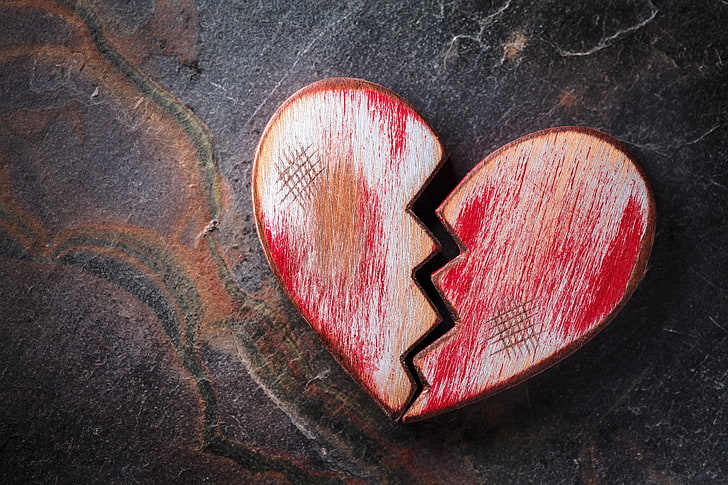 HD wallpaper: broken heart illustration, love, romantic, close-up, heart  shape | Wallpaper Flare