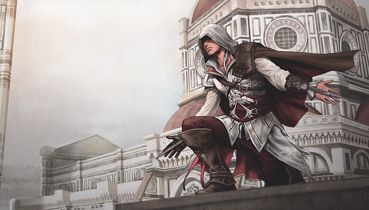 Assassin's creed 2 city white background