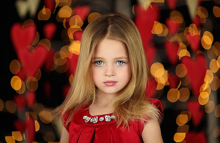 Photography, Child, Blonde, Bokeh, Cute, Girl, Green Eyes, Little Girl, HD wallpaper