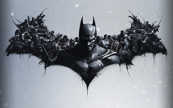 Batman wallpaper, Batman: Arkham Origins, creativity, high angle view, HD wallpaper