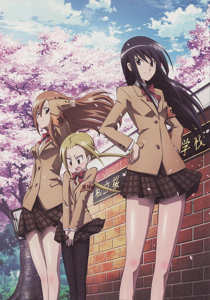 Seitokai Yakuindomo, anime girls, Amakusa Shino, Shichijō Aria, HD wallpaper