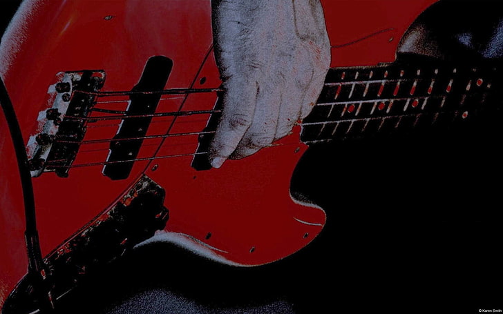 Jazz bass-Microsoft Windows Desktop Wallpaper, painting of electric bass guitar, HD wallpaper