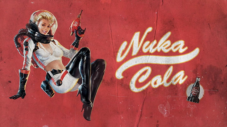 Nuka Cola, pinup models, vault girl, Fallout 4, video games, HD wallpaper