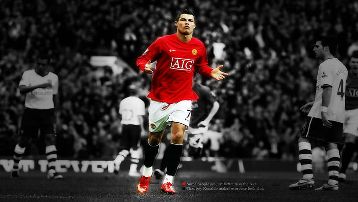 Manchester Ronaldo In Field, football, cristiano ronaldo, HD wallpaper