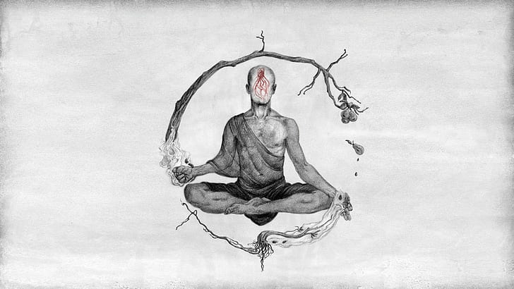 monks sketches meditation spiritual we came as romans metal music